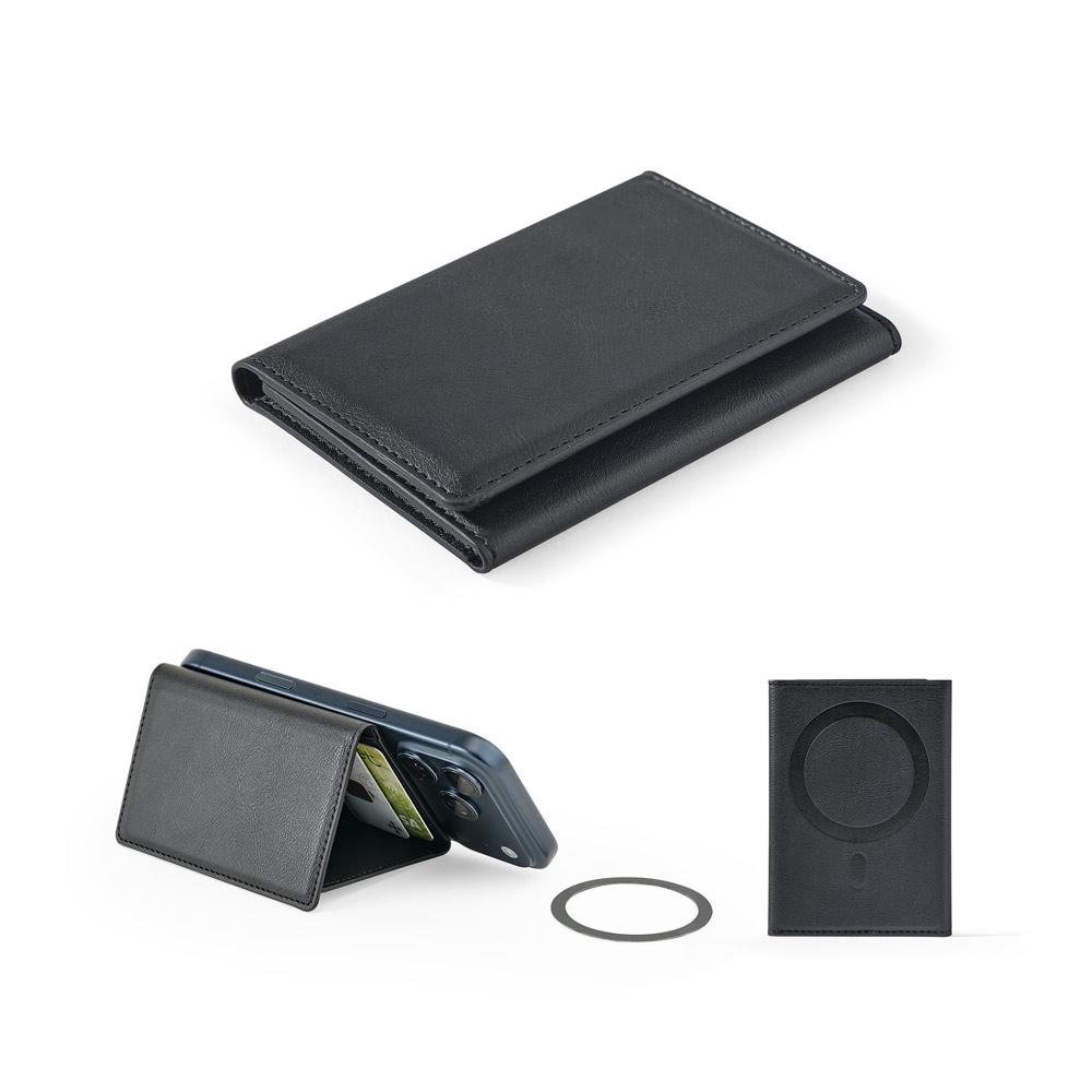 Portofel magnetic din PU cu protecție RFID Harald Negru