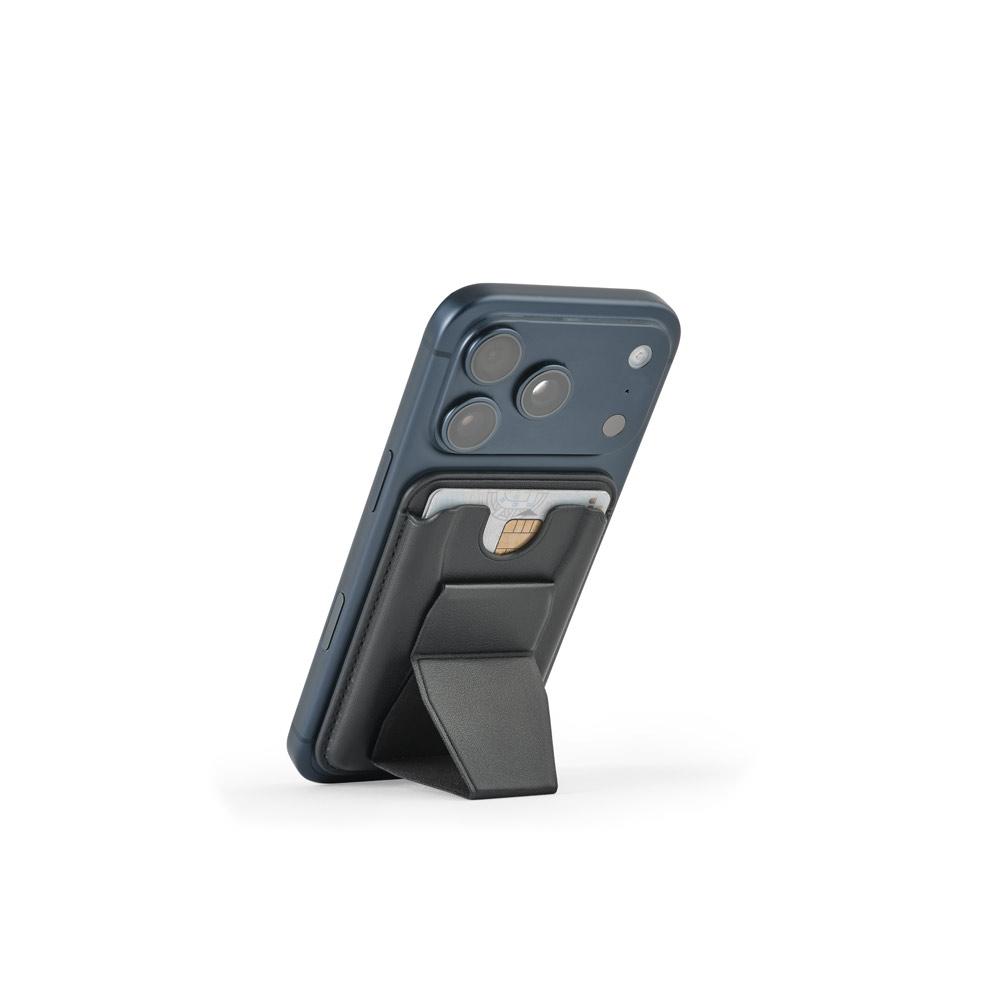 Suport magnetic pentru carduri din PU cu protecție RFID Connor Negru