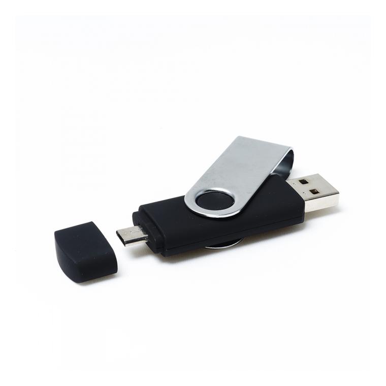 Stick memorie USB Dual cu conexiune smartphone negru 16 GB