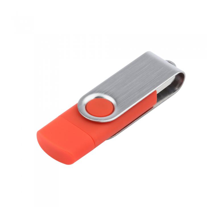 Stick memorie USB Dual cu conexiune smartphone roșu 8 GB