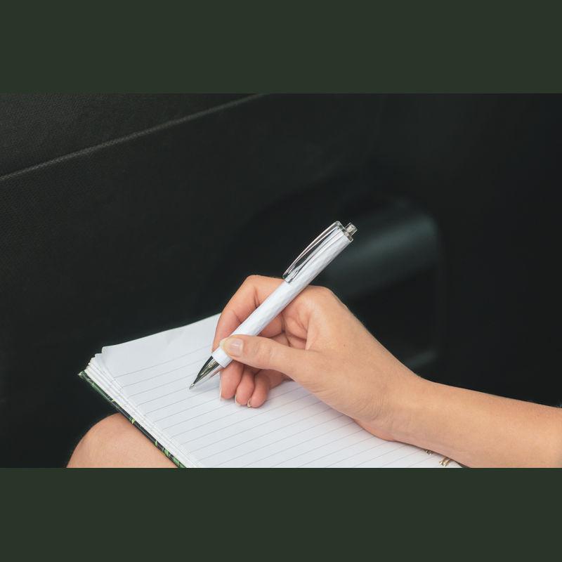 Pix plastic cu grip texturat Alb