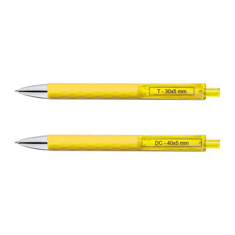 Pix plastic cu grip texturat Galben