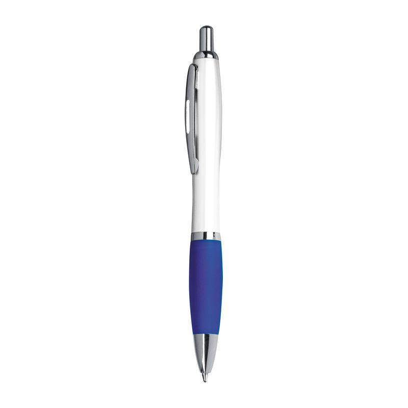 Pix din plastic corp alb și grip colorat Albastru