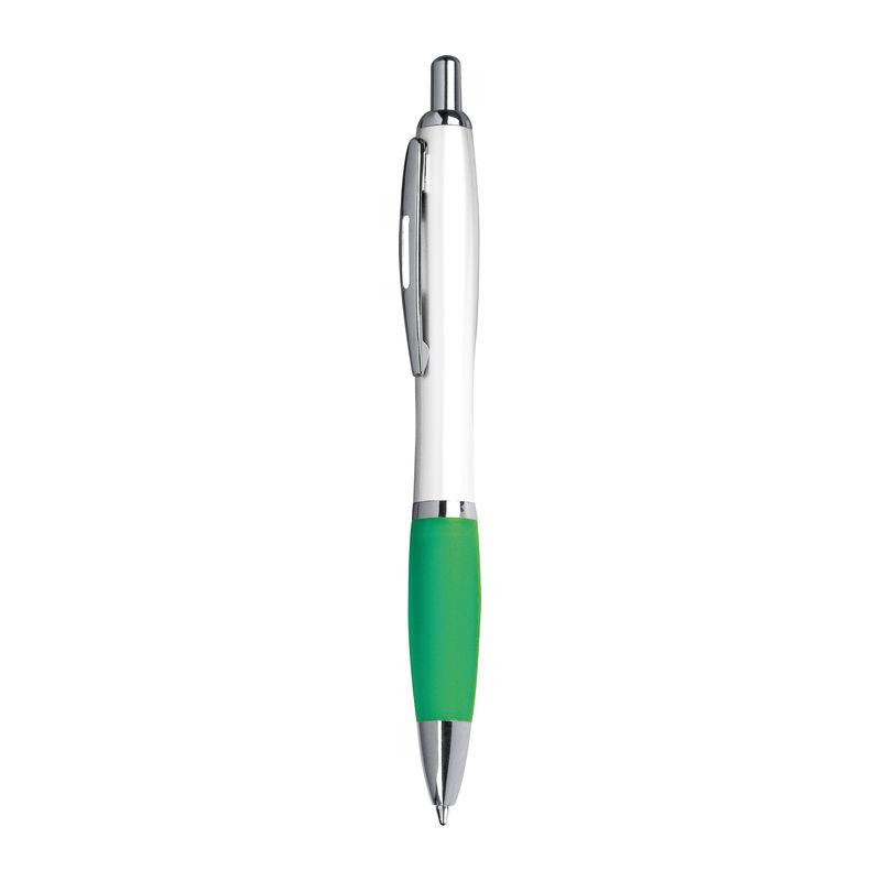 Pix din plastic corp alb și grip colorat Verde