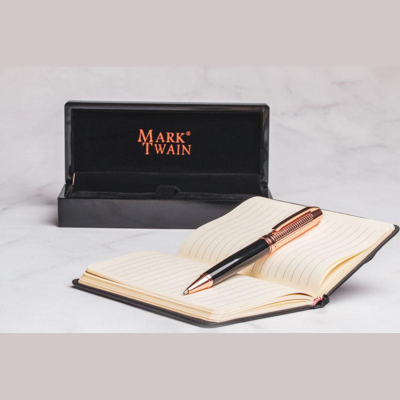 Pix Mark Twain cu capac din cupru Negru