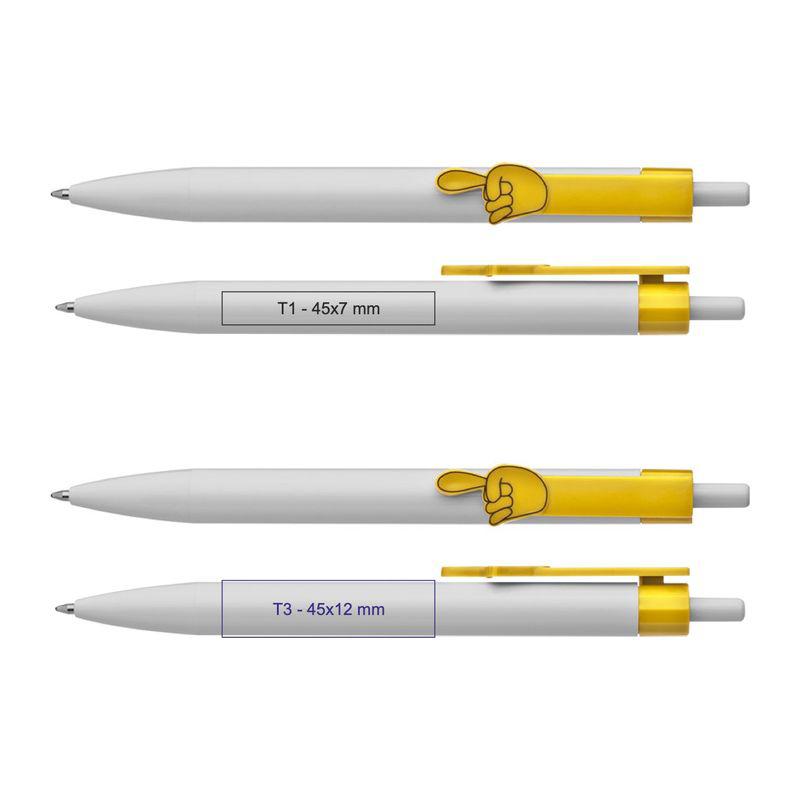 Pix cu clip cu deget arătător Galben