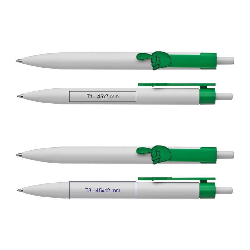 Pix cu clip cu deget arătător Verde