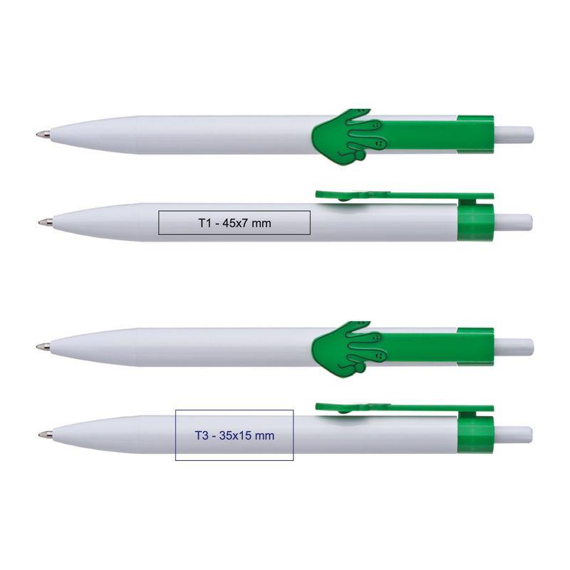 Pix cu clip mâini 2D Verde