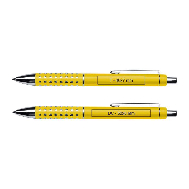 Pix plastic cu grip punctat Galben