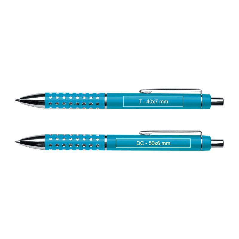Pix plastic cu grip punctat Turquoise