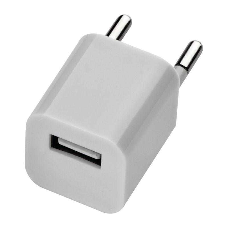 Set călătorie încărcător USB și Powerbank Alb