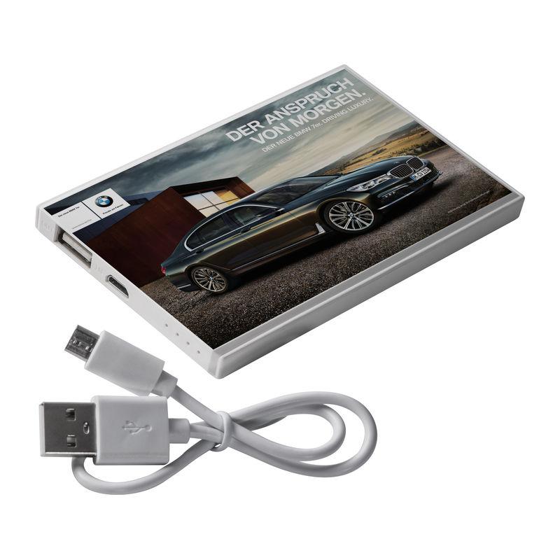 Powerbank 2200mAh cu cablu USB Alb