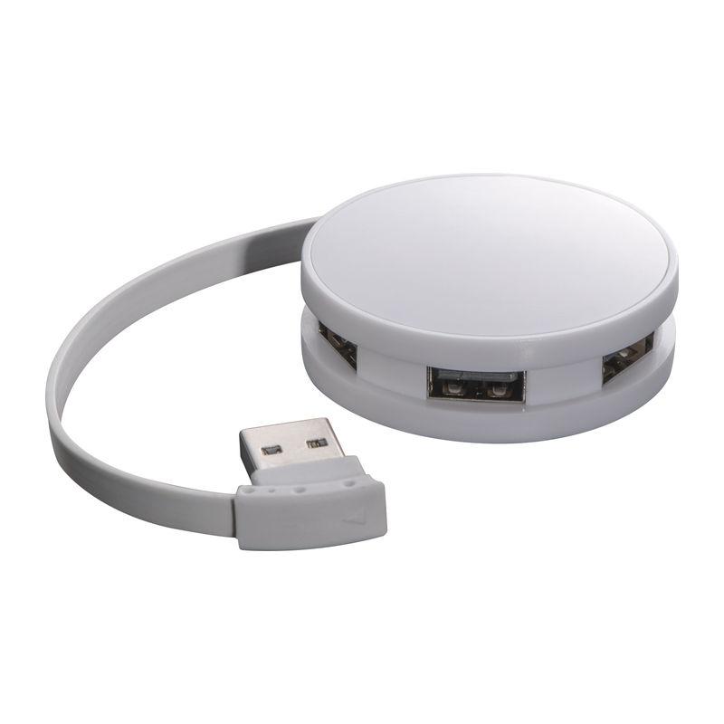 Hub USB rotund 4 porturi Alb