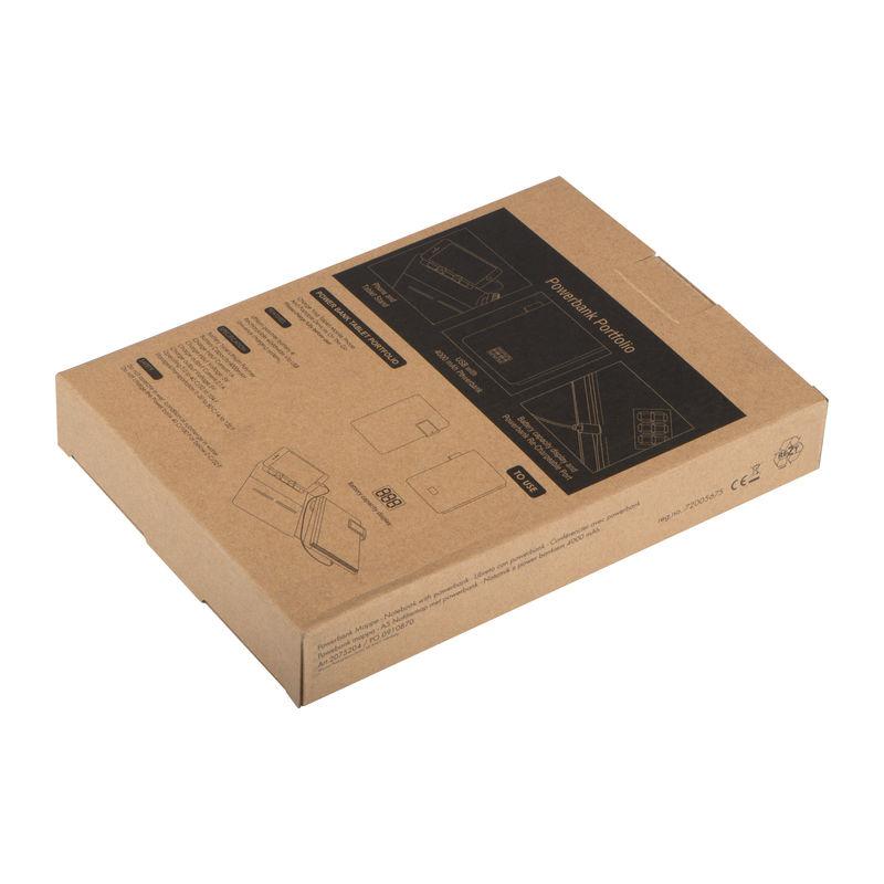 Bloc-notes DIN A5 cu Powerbank și LED Orion Navy Blue