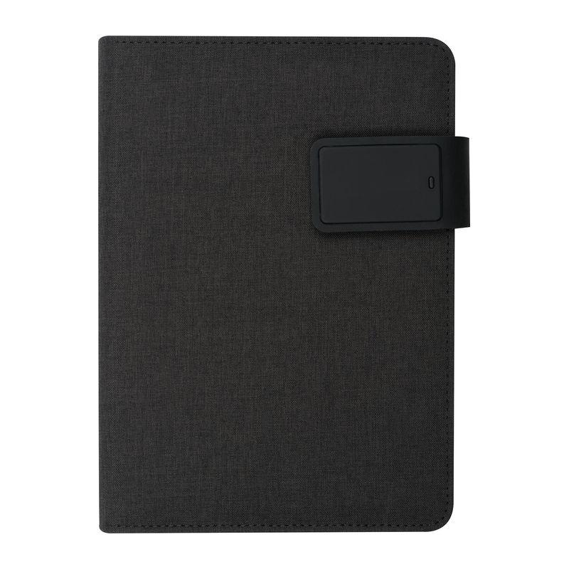 Bloc-notes DIN A5 cu Powerbank și LED Orion Navy Blue