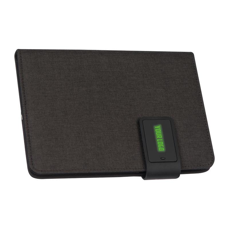Bloc-notes DIN A5 cu Powerbank și LED Verde