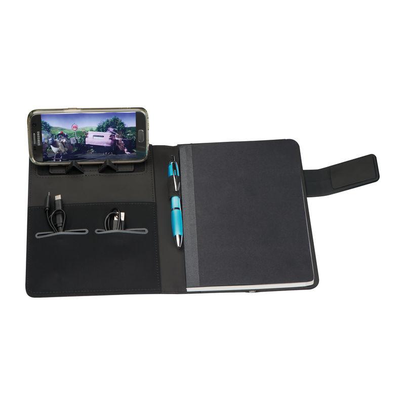 Bloc-notes DIN A5 cu Powerbank și LED Verde