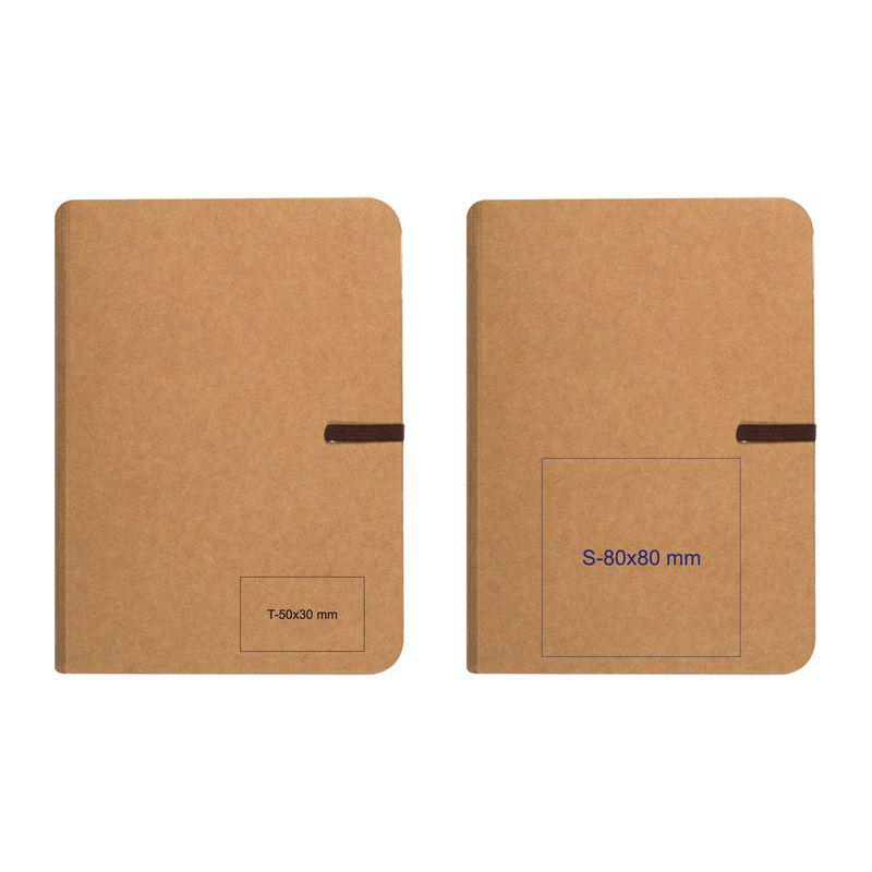 Caiet 120 pagini închidere cu elastic Maro