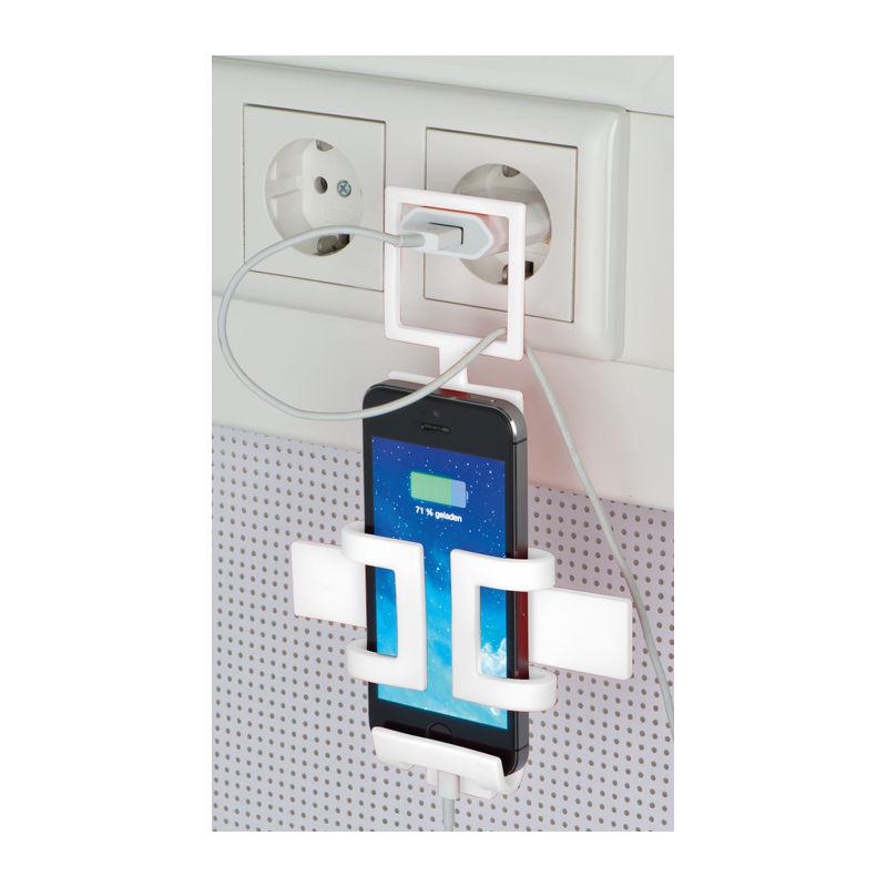 Suport ”Cross” pentru telefon mobil Alb