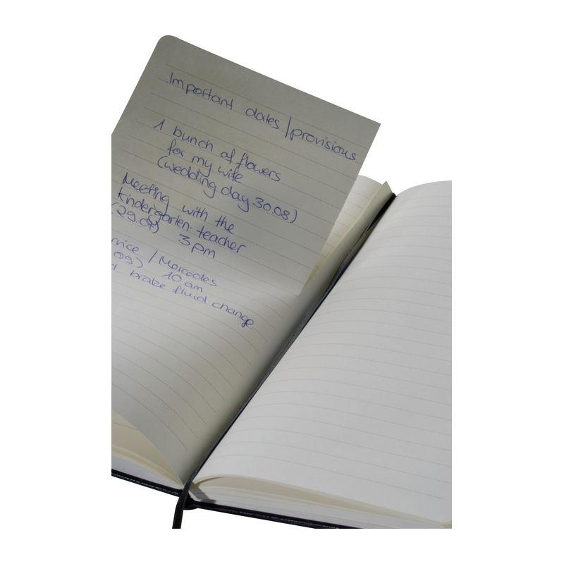 Bloc notes A5 liniat, închidere cu elastic Negru