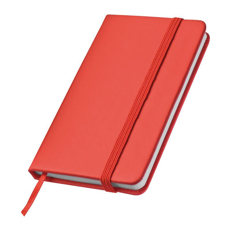 Caiet de buzunar cu elastic Roșu