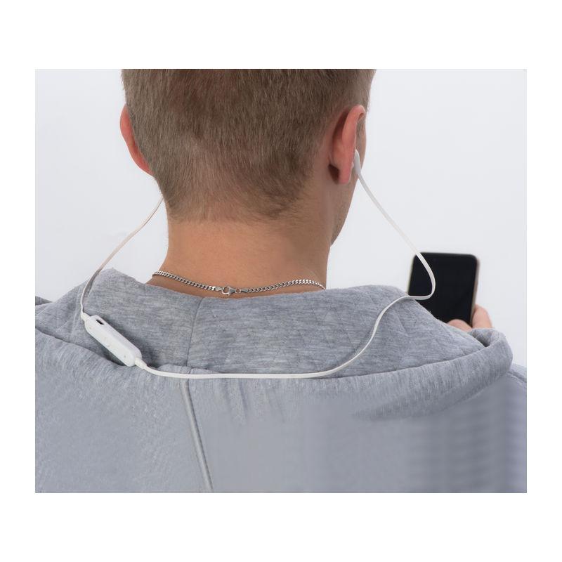 Căști audio bluetooth în cutie cu fermoar Alb