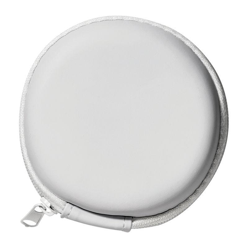Căști audio bluetooth în cutie cu fermoar Alb