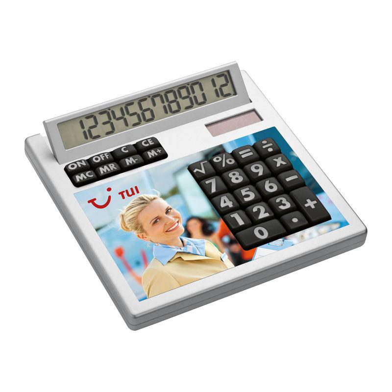 Calculator de birou cu față detașabilă pentru personalizare Alb