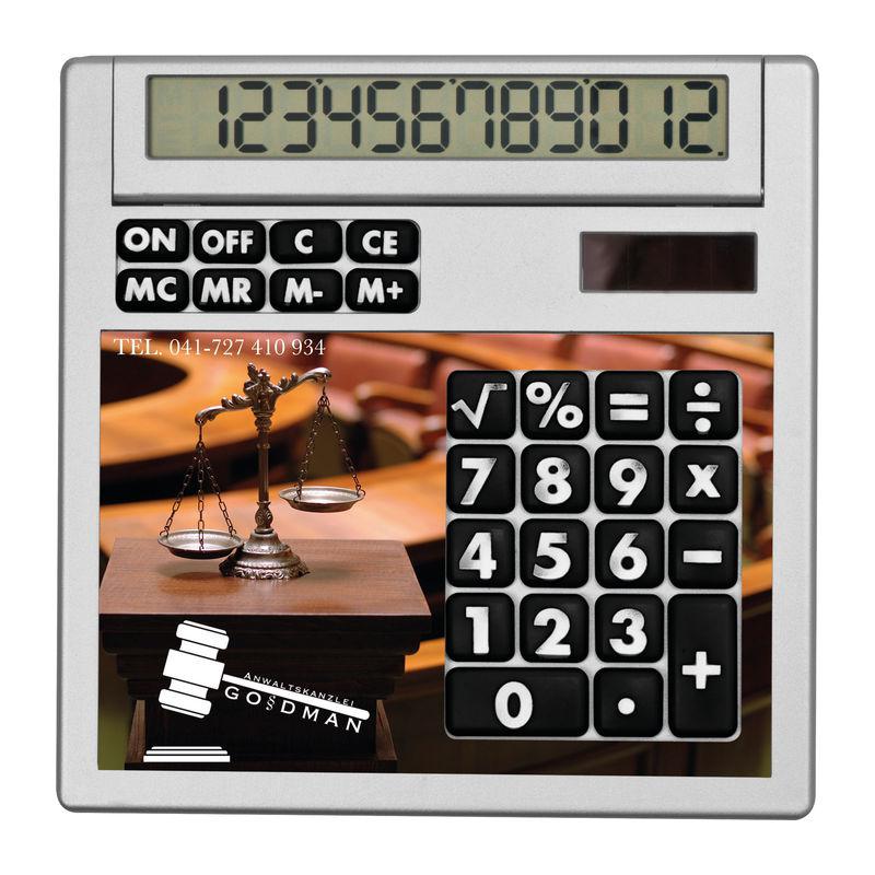 Calculator de birou cu față detașabilă pentru personalizare Alb