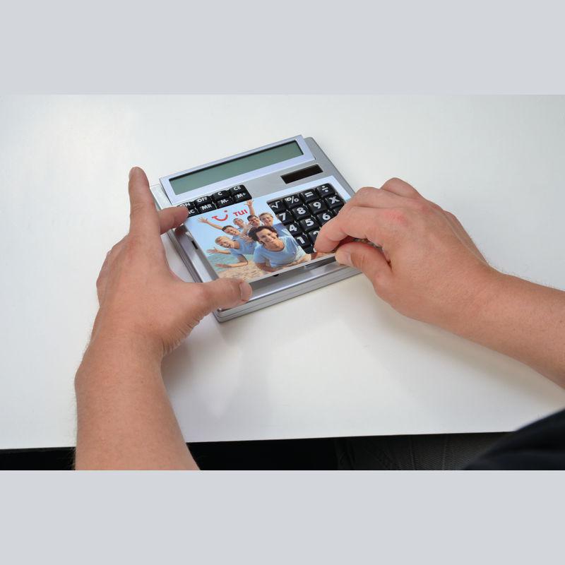 Calculator de birou cu față detașabilă pentru personalizare Alb