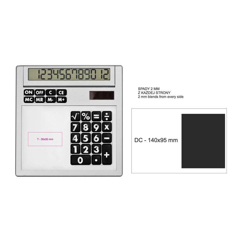 Calculator de birou cu față detașabilă pentru personalizare Alb