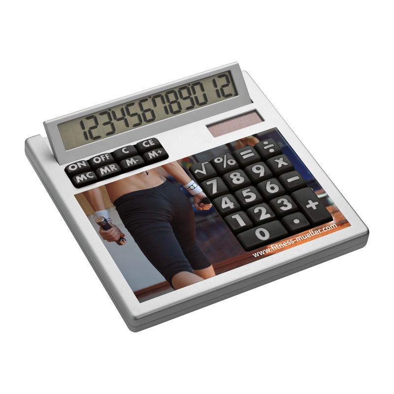 Calculator de birou cu față detașabilă pentru personalizare Alb