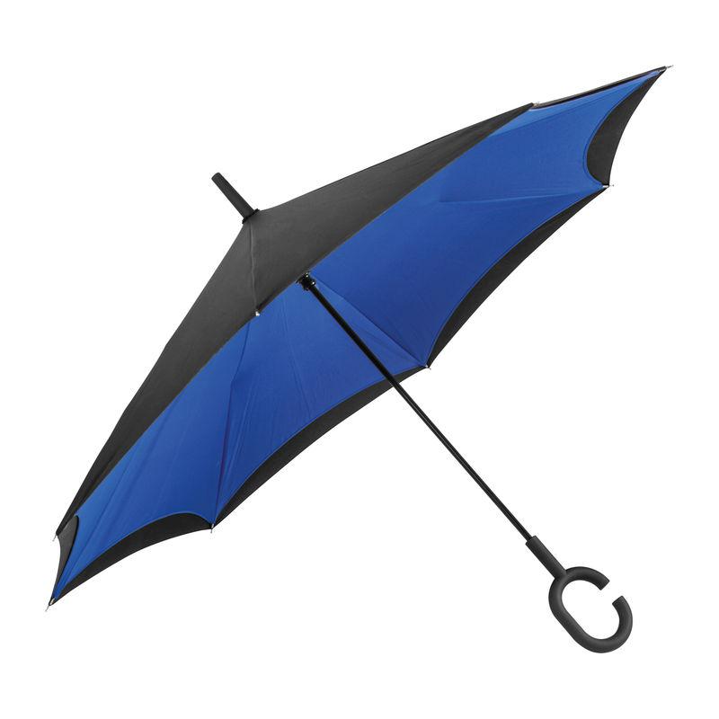 Umbrelă cu mâner ”C” Albastru