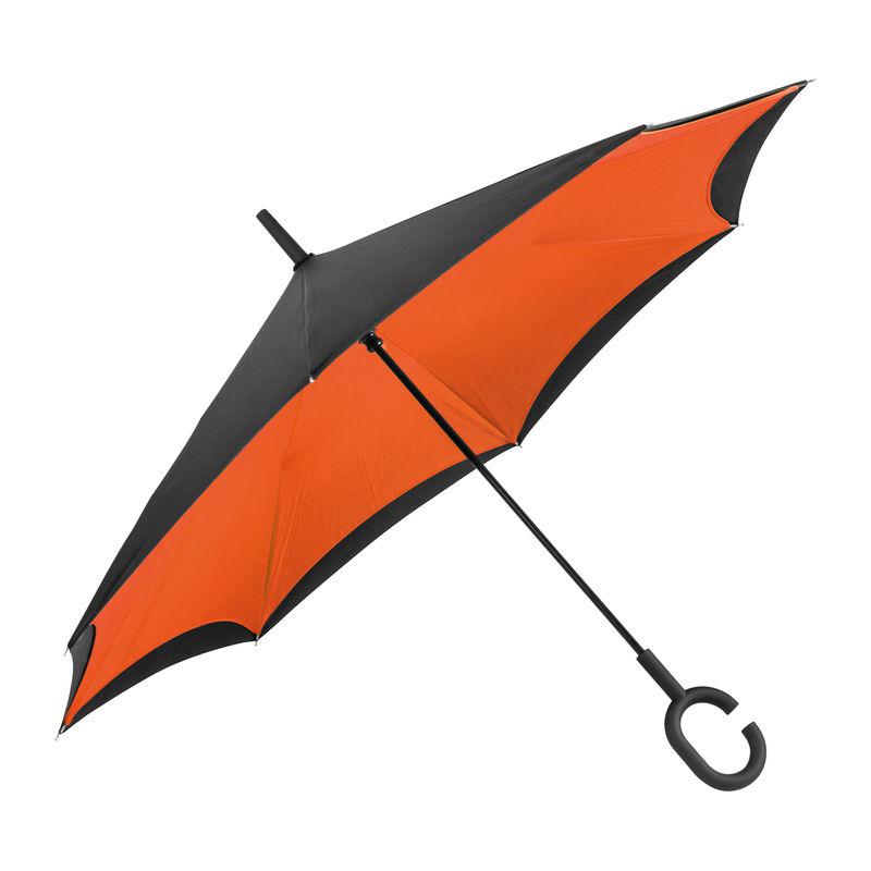 Umbrelă cu mâner ”C” Portocaliu