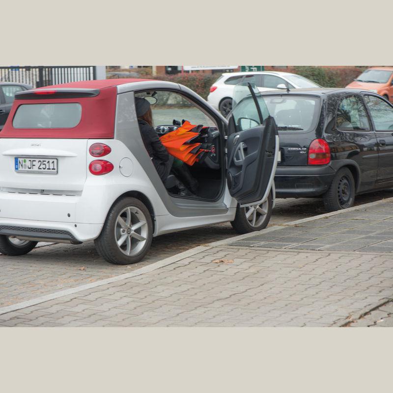 Umbrelă cu mâner ”C” Portocaliu