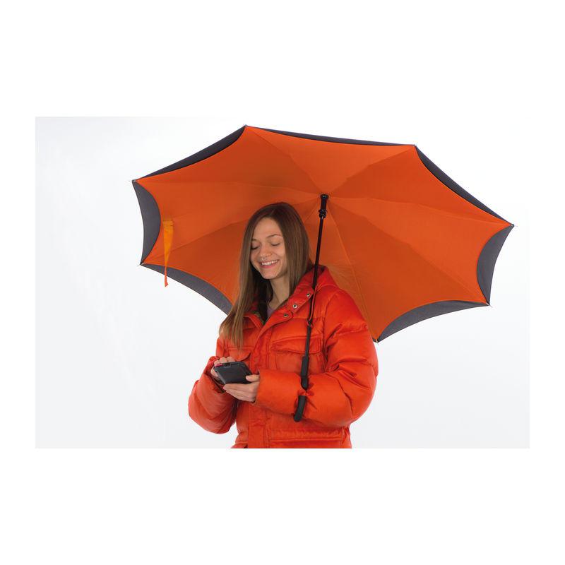 Umbrelă cu mâner ”C” Portocaliu
