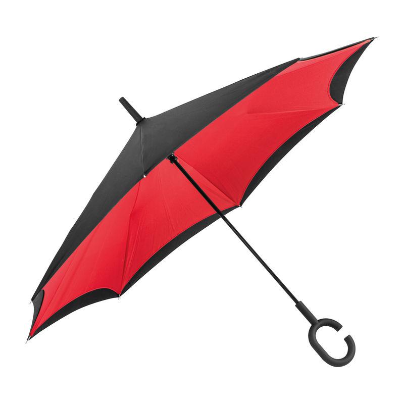 Umbrelă cu mâner ”C” Roșu