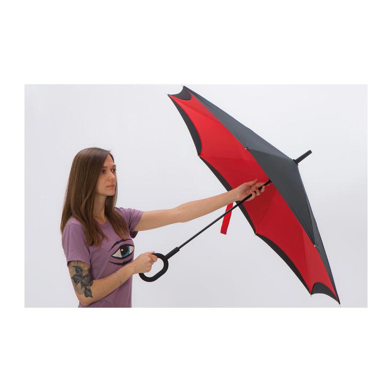 Umbrelă cu mâner ”C” Roșu