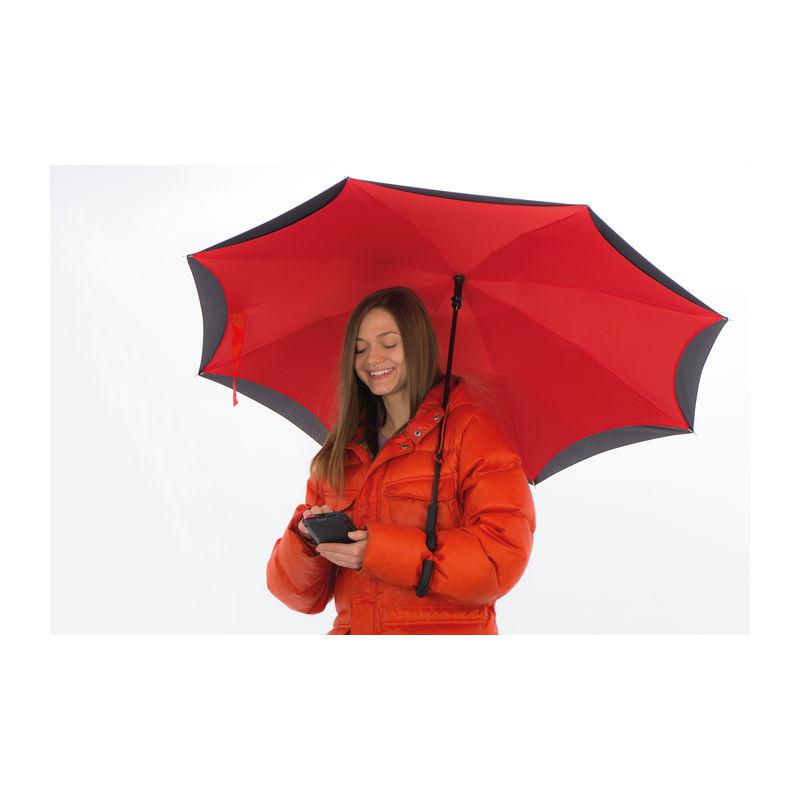 Umbrelă cu mâner ”C” Roșu