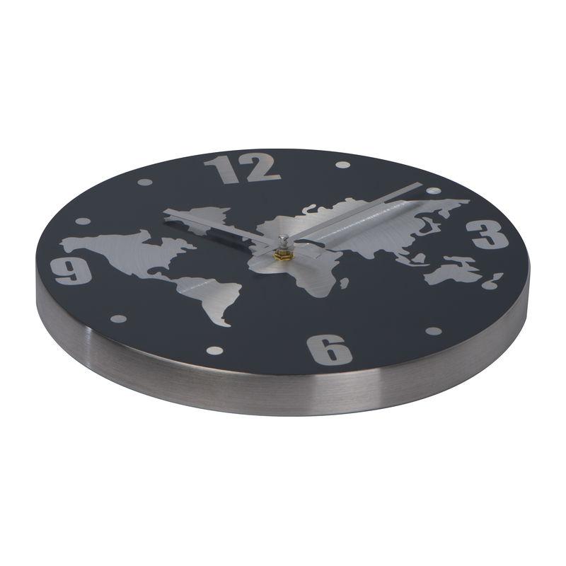 Ceas de perete din aluminiu Gri