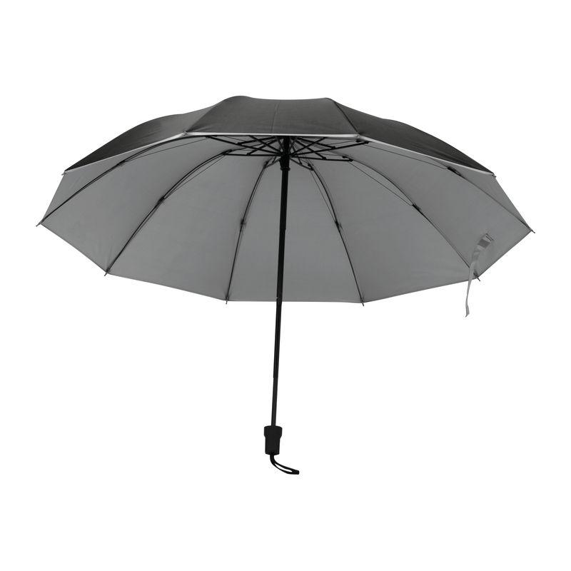 Umbrelă cu interior argintiu Negru