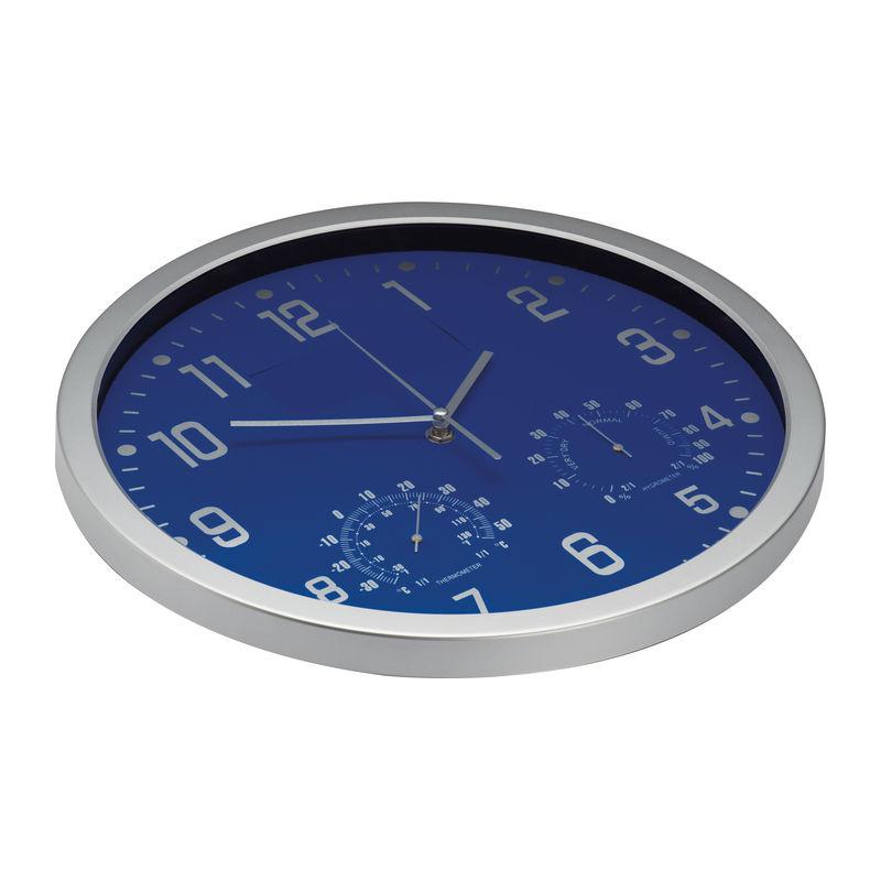 Ceas de perete hygrometru şi termometru Orion Navy Blue