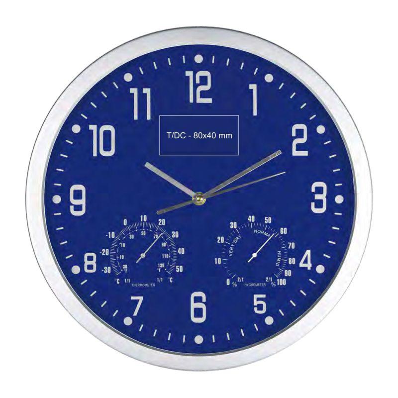 Ceas de perete hygrometru şi termometru Orion Navy Blue