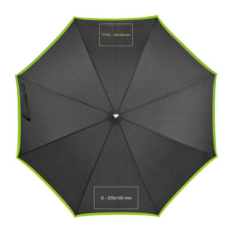 Umbrelă automată din mătase LIght Green
