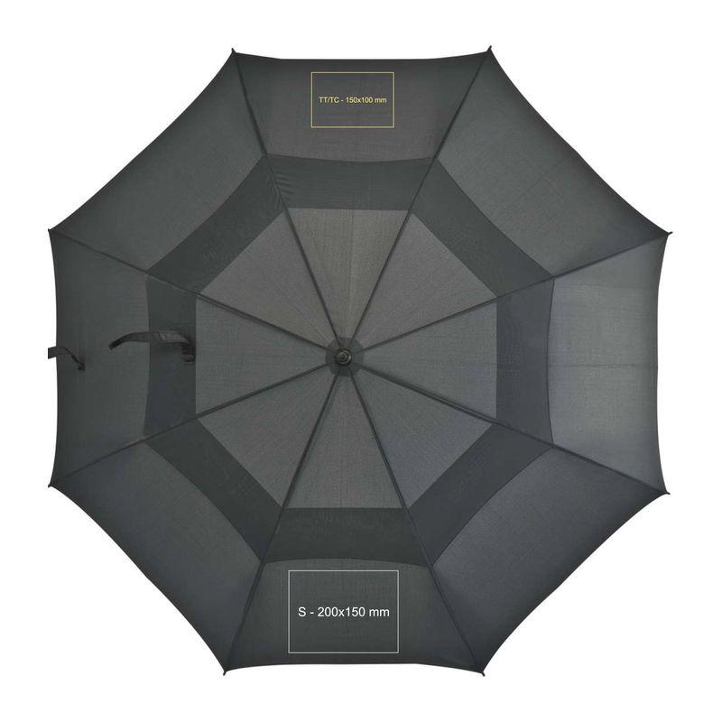 Umbrelă golf XXL Negru