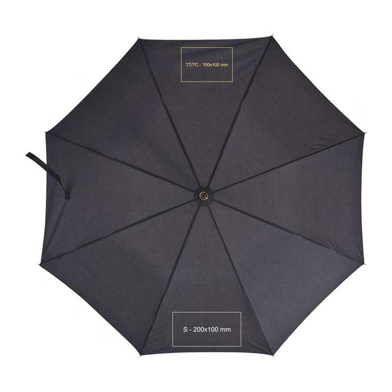 Umbrelă cu schelet din aluminiu Negru