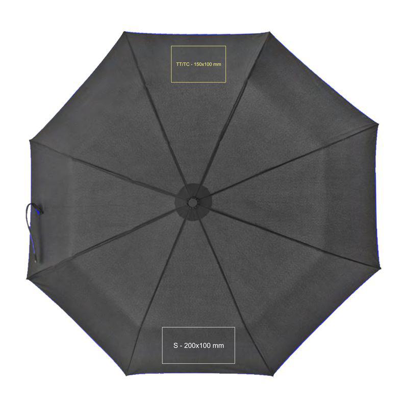 Umbrelă de buzunar cu margini colorate Orion Navy Blue