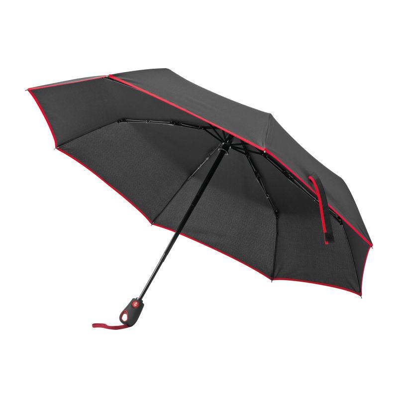 Umbrelă de buzunar cu margini colorate Roșu