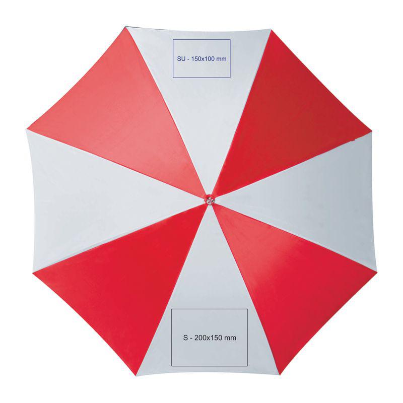 Umbrelă automată bicoloră  Roșu