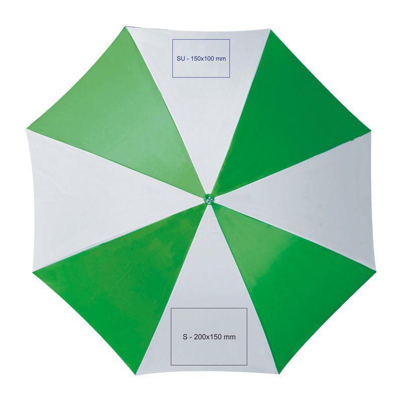 Umbrelă automată bicoloră  Verde